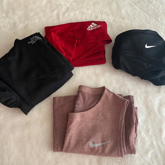 Bundle Nike Shirt, The North Face cropped leggings, Nike High-Waist Swim Bottoms - Picture 1 of 16